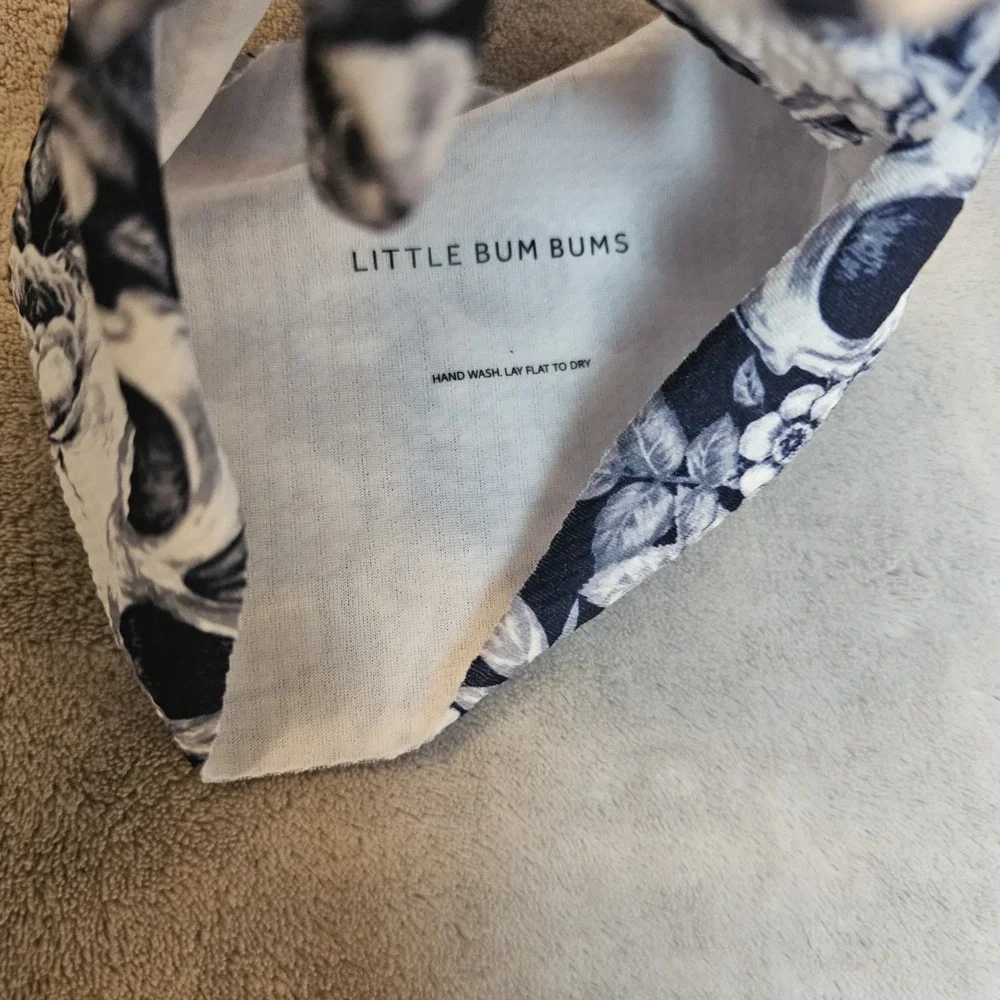 Little Bum Bums Girls Bow Skull Halloween Spooky Black White‎ Wide Baby